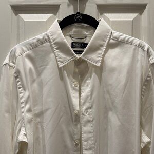 Faherty Men's Cream Dress Shirt